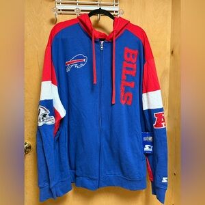 BUFFALO BILLS Starter zip hoodie 5XL NWT